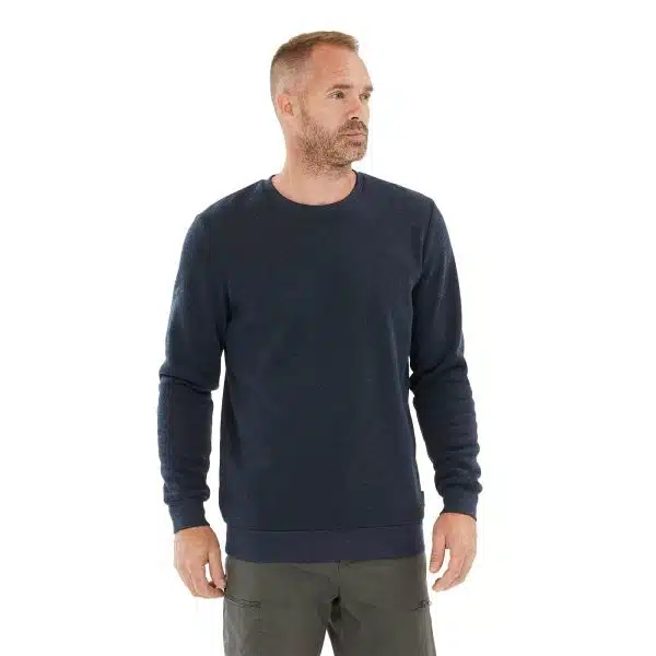 JERSEY DE MONTAÑA Y TREKKING CUELLO REDONDO HOMBRE QUECHUA NH150 AZUL PIZARRA