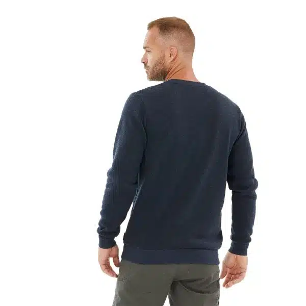 JERSEY DE MONTAÑA Y TREKKING CUELLO REDONDO HOMBRE QUECHUA NH150 AZUL PIZARRA - Imagen 3
