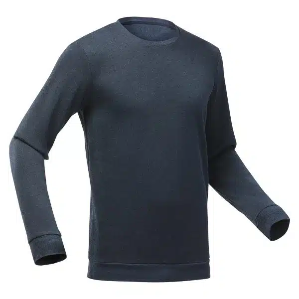 JERSEY DE MONTAÑA Y TREKKING CUELLO REDONDO HOMBRE QUECHUA NH150 AZUL PIZARRA - Imagen 2