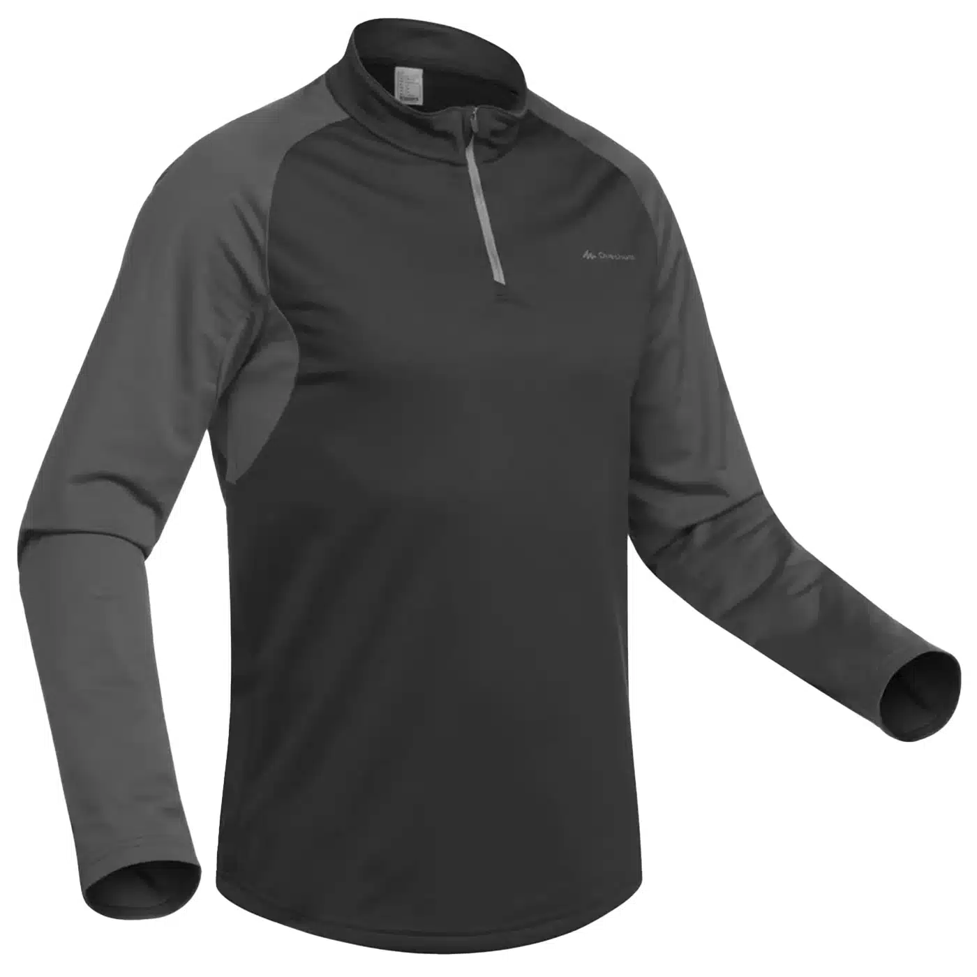CAMISETA TÉRMICA DE HOMBRE SH100 WARM QUECHUA NEGRO - Imagen 2