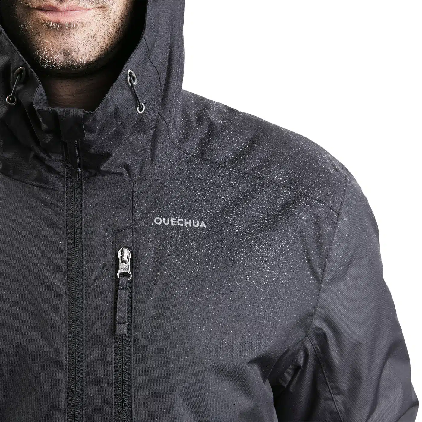 CHAQUETA CÁLIDA IMPERMEABLE TREKKING NIEVE QUECHUA SH100 X-WARM HOMBRE NEGRO (-10 °C) - Imagen 5