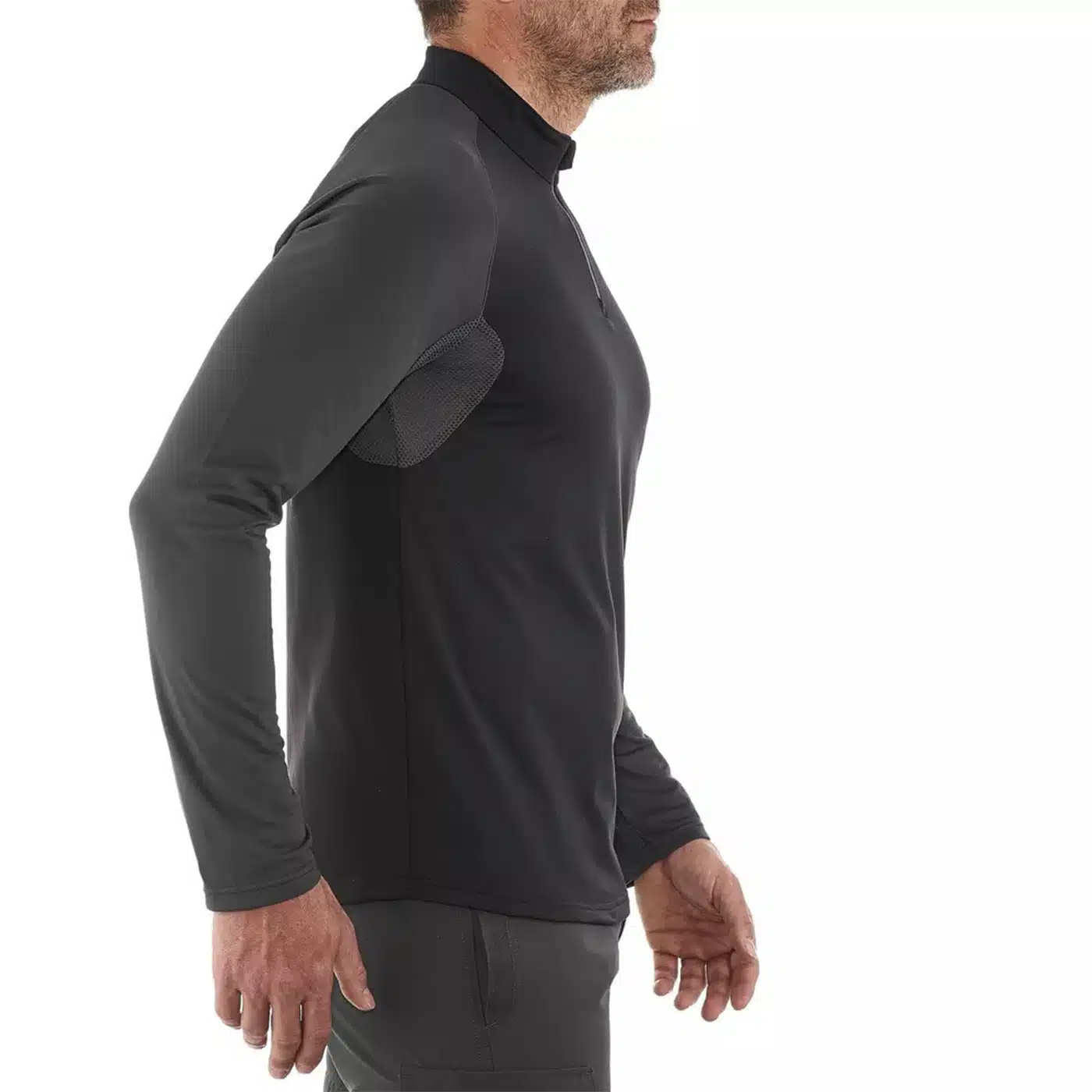 CAMISETA TÉRMICA DE HOMBRE SH100 WARM QUECHUA NEGRO - Imagen 3