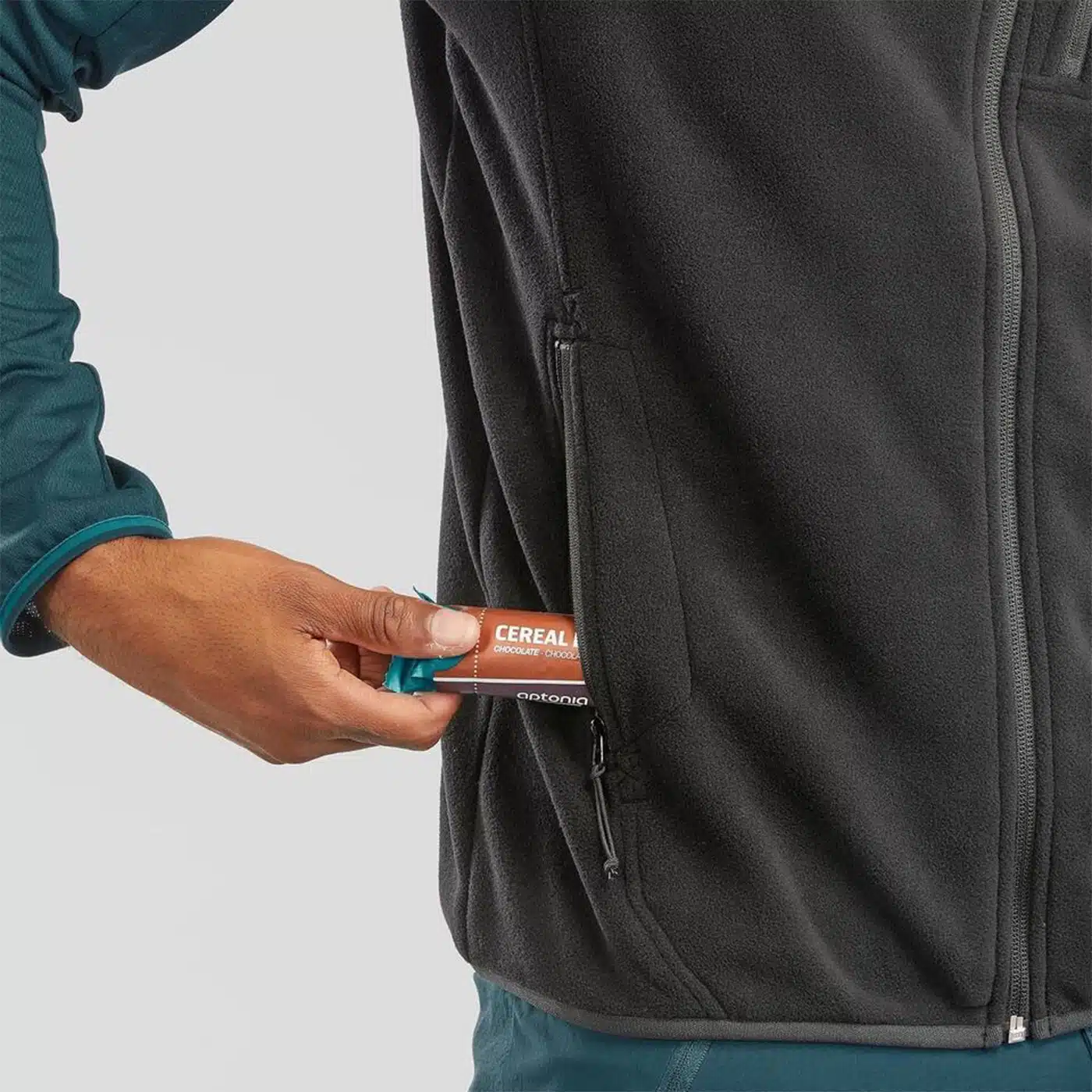 Chaleco polar de montaña y trekking Quechua MH120 Hombre negro - Imagen 5