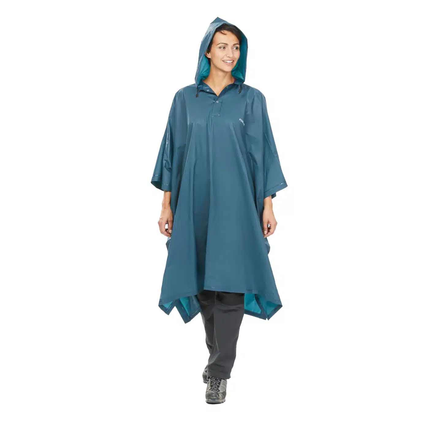 PONCHO IMPERMEABLE TREKKING MONTAÑA  ARPENAZ 10L GRIS TORMENTA UNISEX - Imagen 8