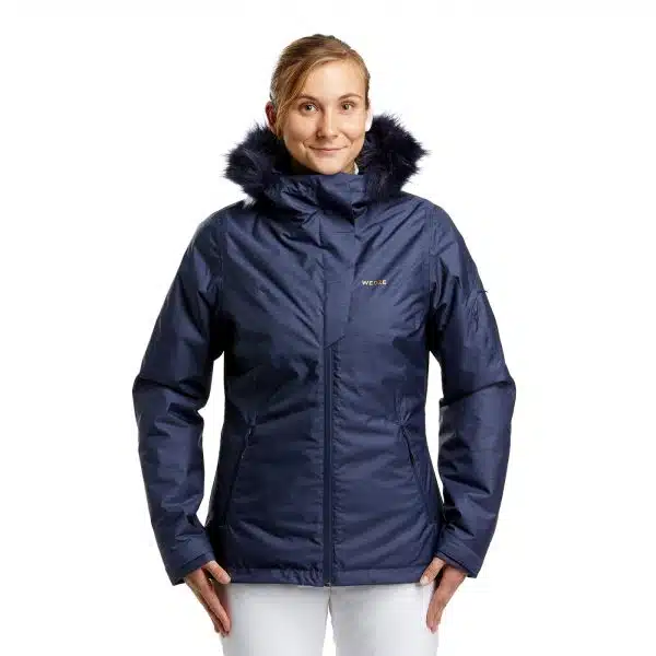 CHAQUETA DE INVIERNO Y ESQUI WEDZE SKIP-180 MUJER AZUL MARINO (-10 °C)