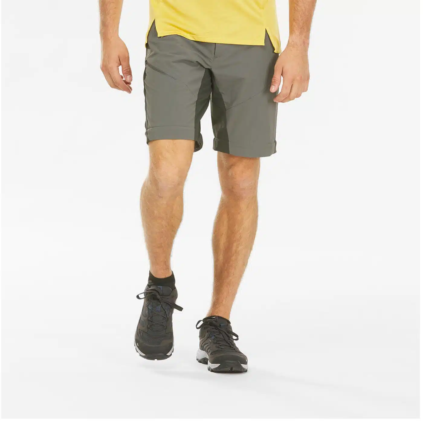 PANTALÓN TRANSFORMABLE MONTAÑA Y TREKKING HOMBRE QUECHUA MH550 CAQUI - Imagen 7