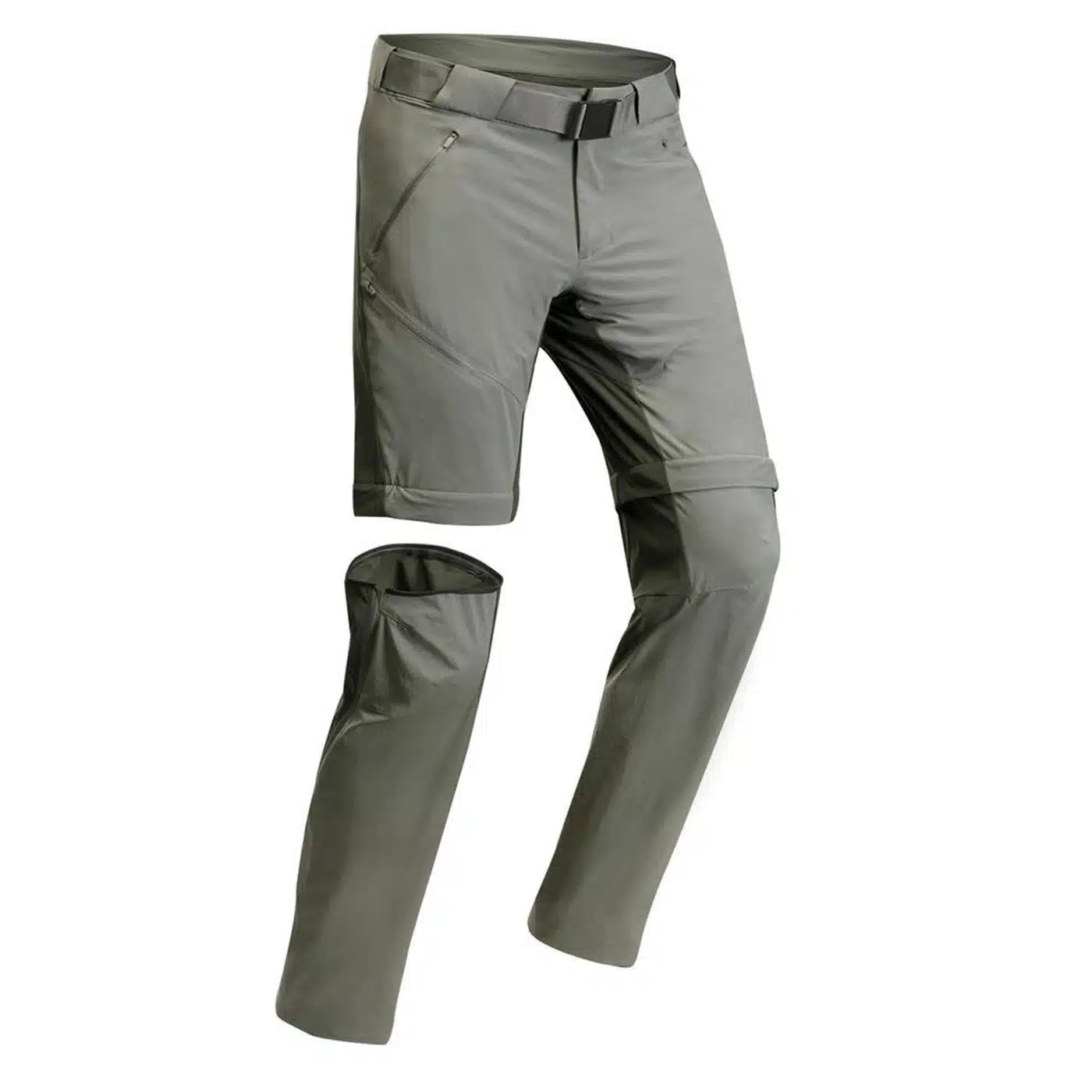 PANTALÓN TRANSFORMABLE MONTAÑA Y TREKKING HOMBRE QUECHUA MH550 CAQUI - Imagen 2