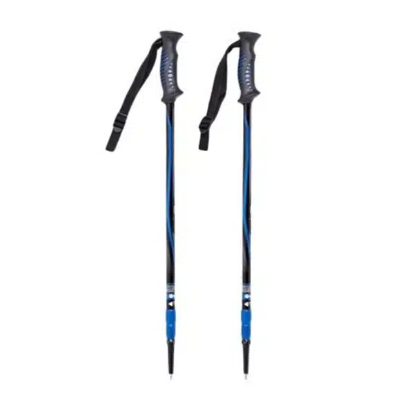 BASTONES TREKKING BORIKEN ANTISHOCK NOMAD AZUL - NEGRO LOTE X 2 UNIDADES - ADULTO