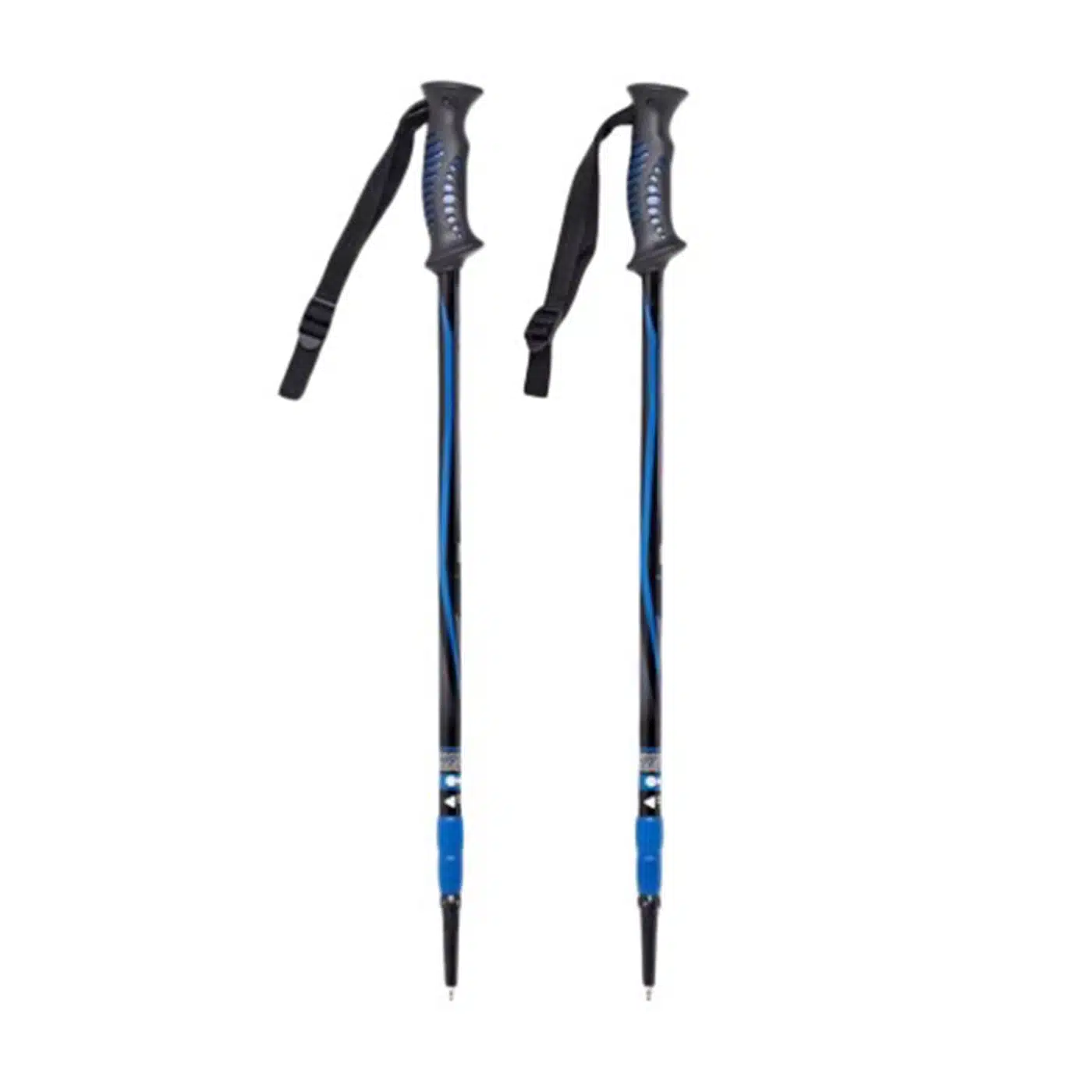BASTONES TREKKING BORIKEN ANTISHOCK NOMAD AZUL - NEGRO LOTE X 2 UNIDADES - ADULTO