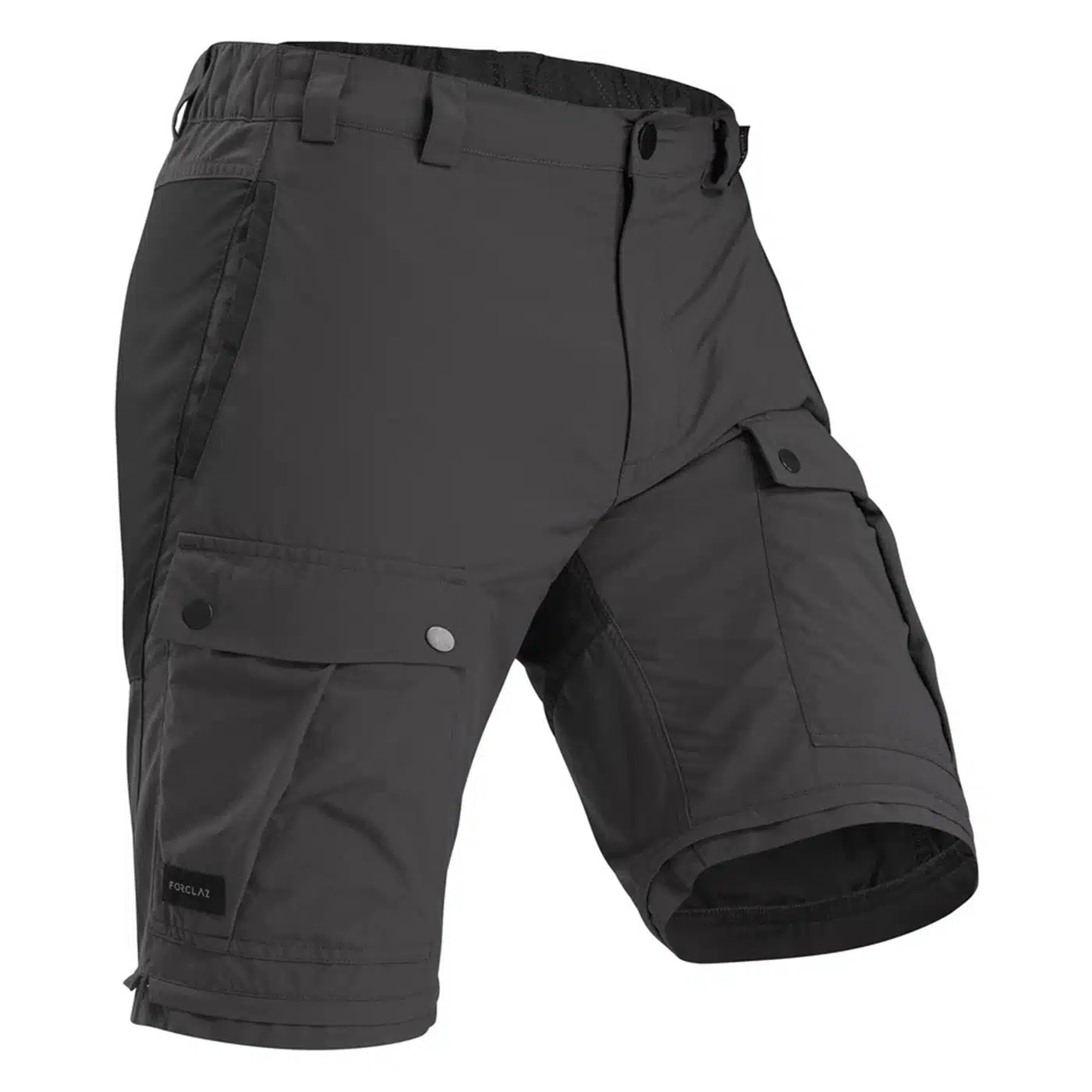 PANTALÓN TRANSFORMABLE 2 EN 1 RESISTENTE TREKKING MONTAÑA MT100 HOMBRE FORCLAZ GRIS CARBÓN - Imagen 7