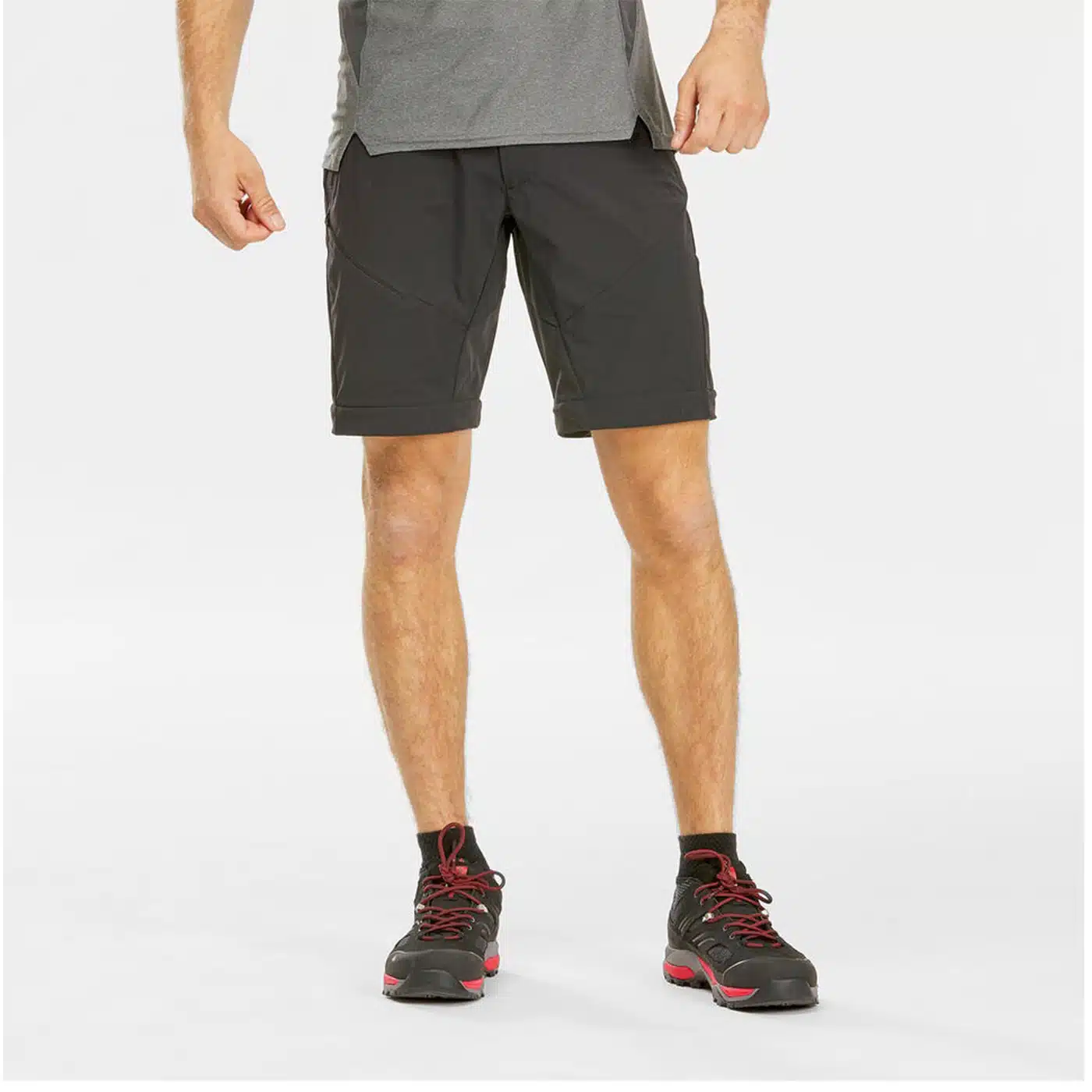 PANTALÓN TRANSFORMABLE MONTAÑA Y TREKKING HOMBRE QUECHUA MH550 CAQUI - Imagen 3