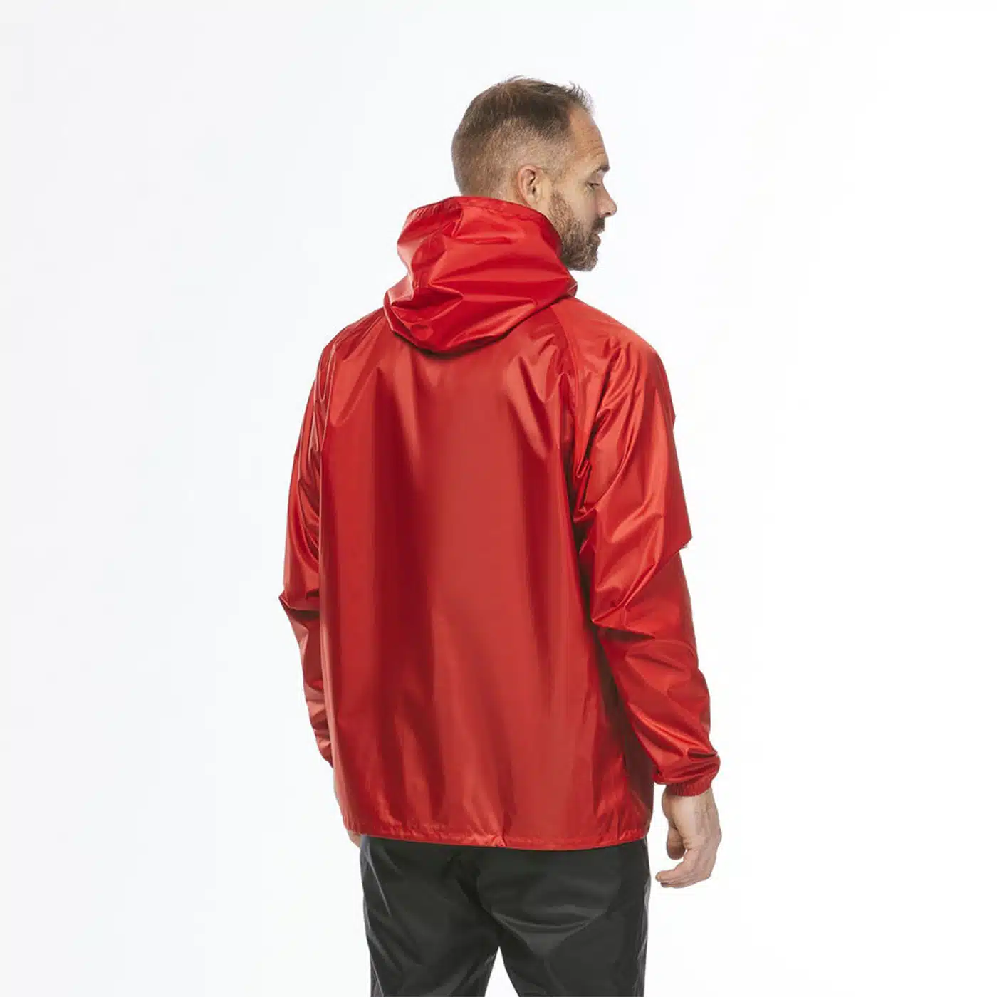 IMPERMEABLE COMPACTO CHUBASQUERO 1/2 CREMALLERA HOMBRE QUECHUA HOMBRE ROJO TEJA - Imagen 7