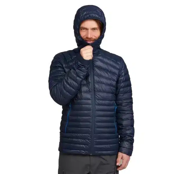 CHAQUETA PLUMIFERO MONTAÑA Y TREKKING FORCLAZ TREK100 HOMBRE AZUL MARINO (-5 °C)