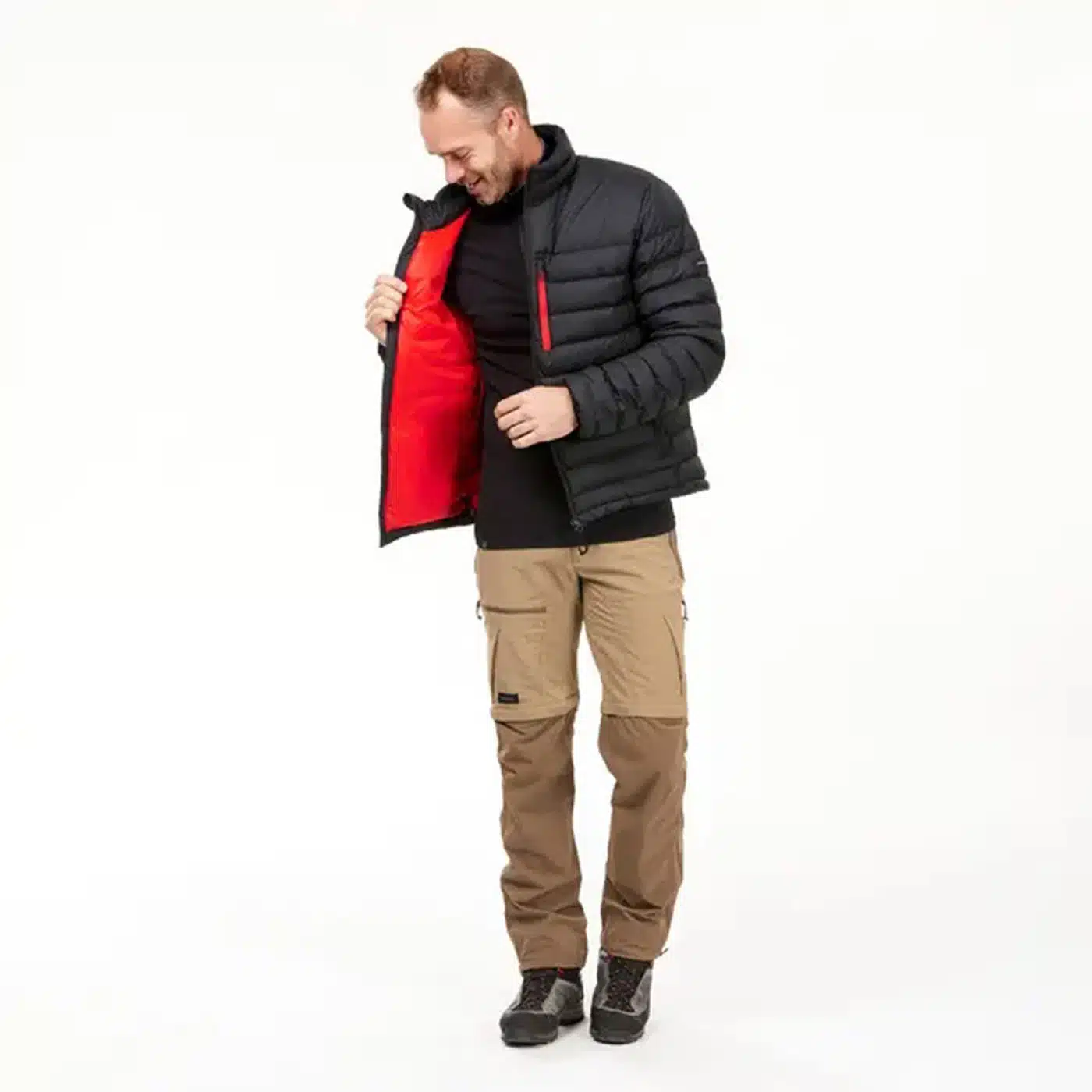 CHAQUETA PLUMIFERO MONTAÑA Y TREKKING FORCLAZ TREK 500 HOMBRE NEGRO (-10 °C) - Imagen 10