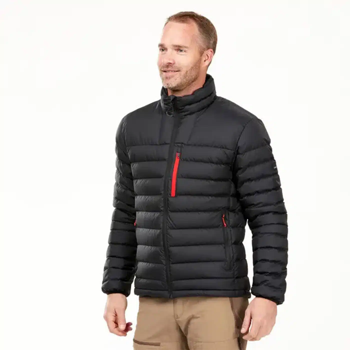 CHAQUETA PLUMIFERO MONTAÑA Y TREKKING FORCLAZ TREK 500 HOMBRE NEGRO (-10 °C)