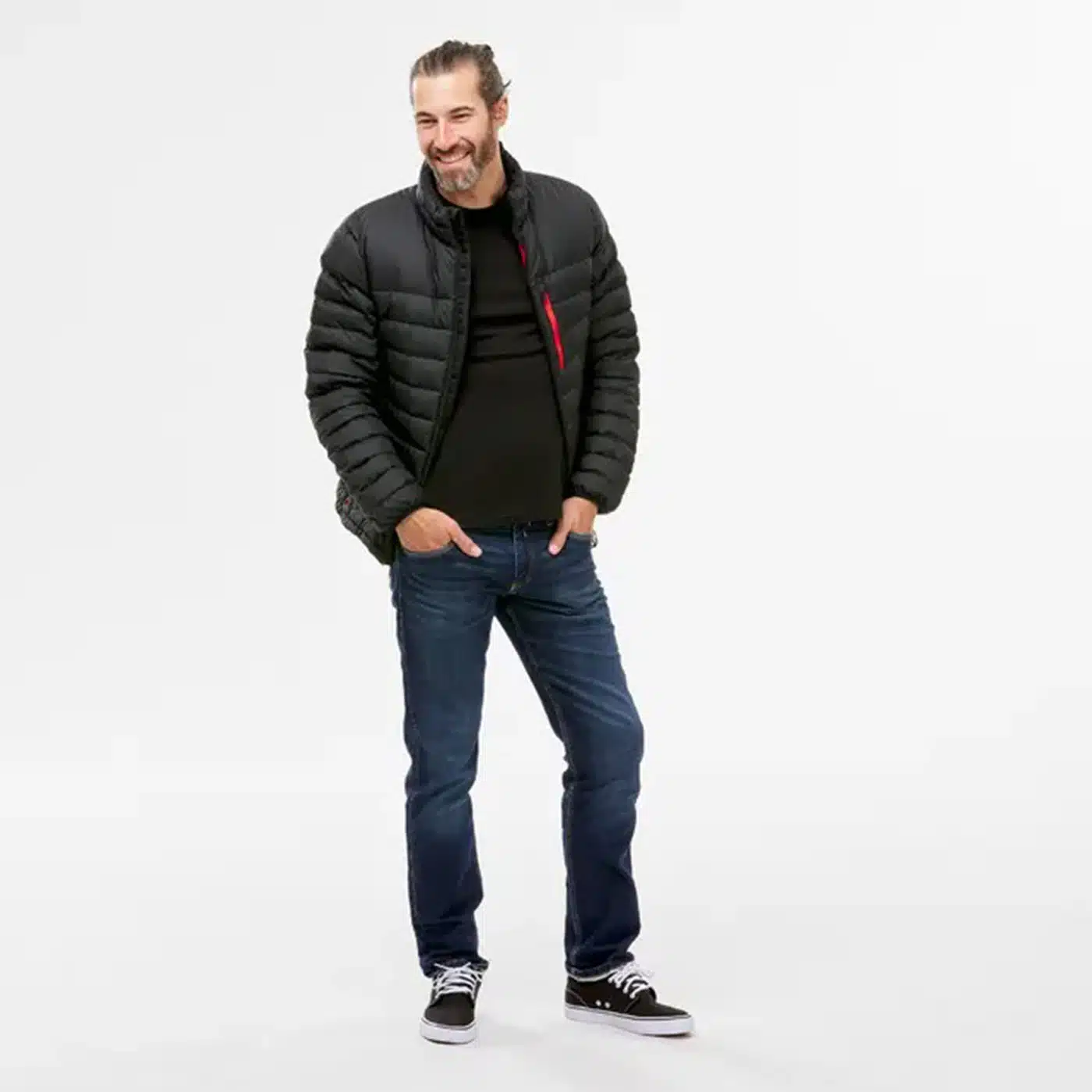 CHAQUETA PLUMIFERO MONTAÑA Y TREKKING FORCLAZ TREK 500 HOMBRE NEGRO (-10 °C) - Imagen 3