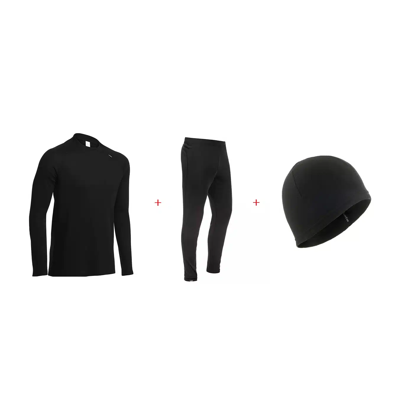 SET TÉRMICO TRÍO 3 WED´ZE DE ESQUÍ Y NIEVE HOMBRE SKI BL100 NEGRO