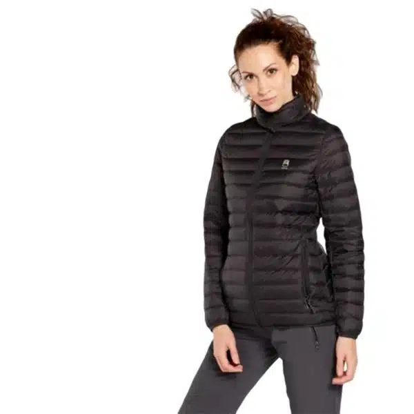 CHAQUETA TREKKING DE PLUMAS MUJER BORIKEN NEGRO