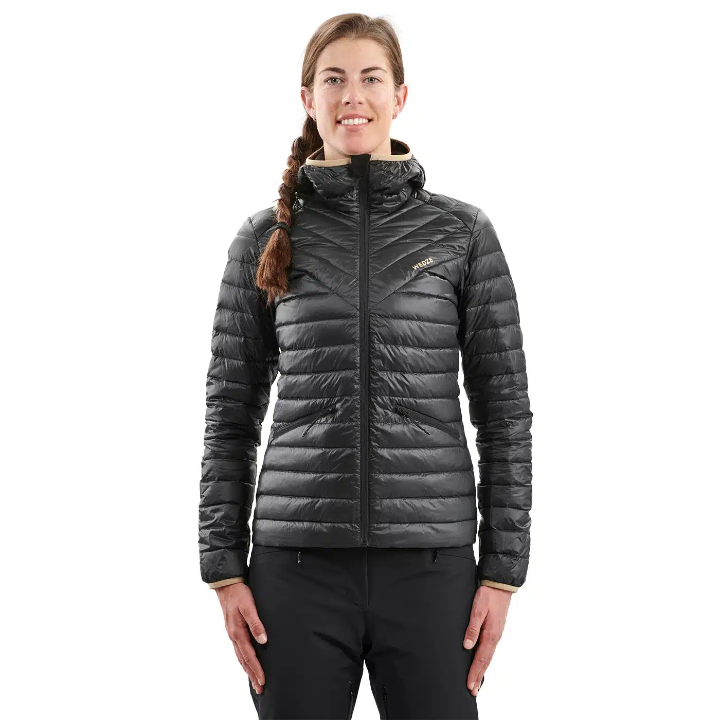 CHAQUETA ACOLCHADA DE ESQUÍ Y NIEVE MUJER WEDZE NEGRO