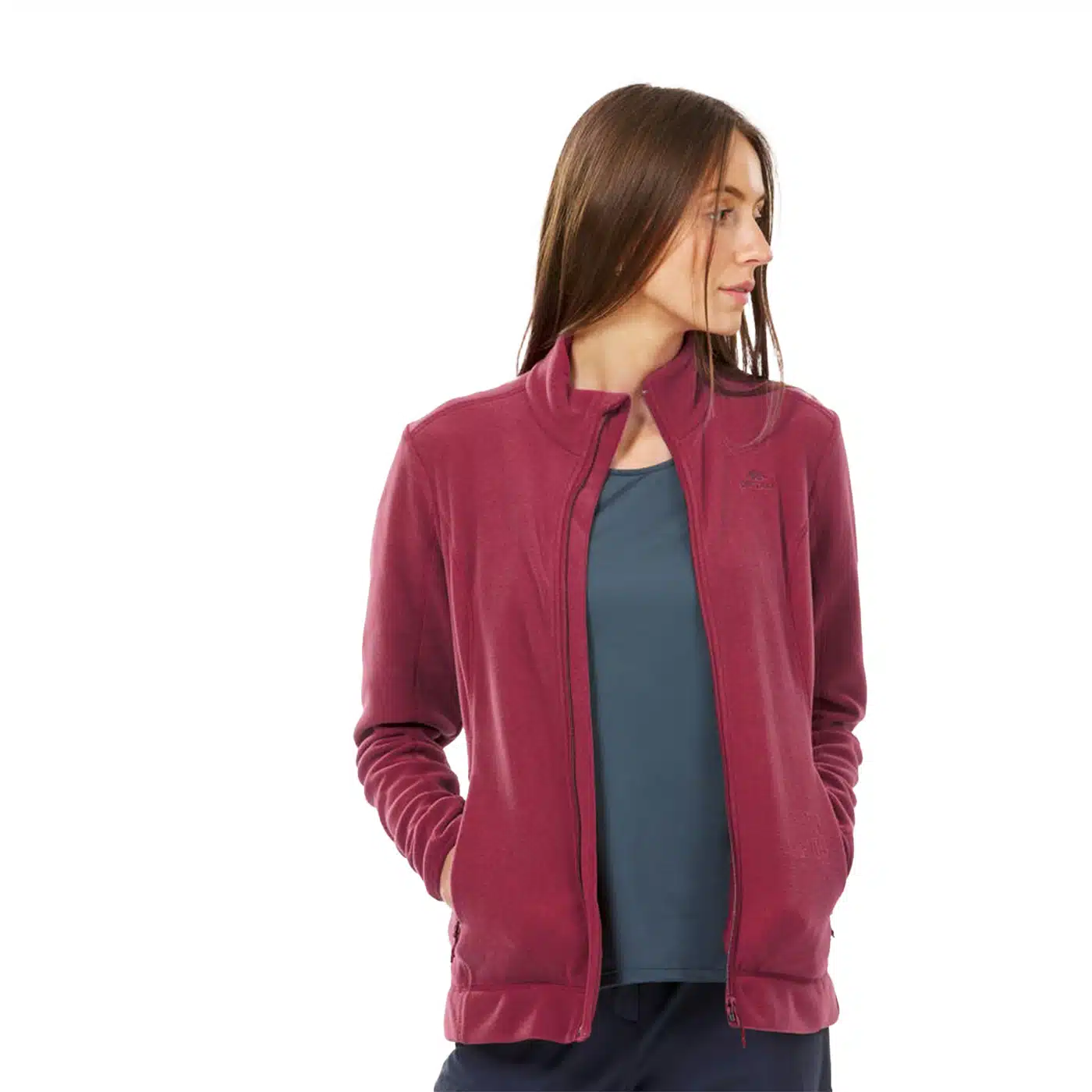 Chaqueta polar de montaña y trekking Mujer Quechua MH120 REMOLACHA