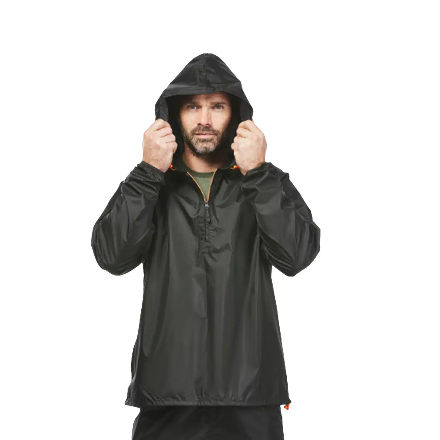 Casaca impermeable 1/2 zip Raincut Quechua