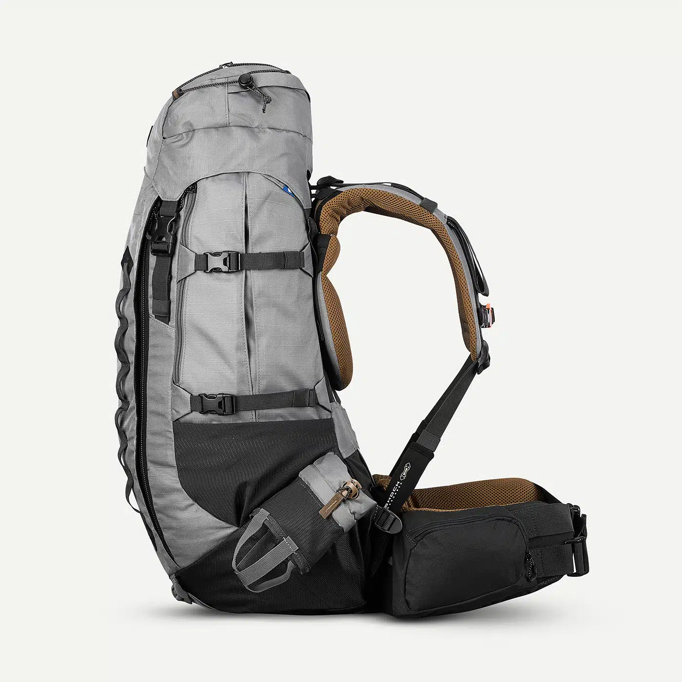 MOCHILA MONTAÑA Y TREKKING 50L+10L FORCLAZ SYMBIUM , FUNDA IMPERMEABLE GRIS - 50+10L - Imagen 3
