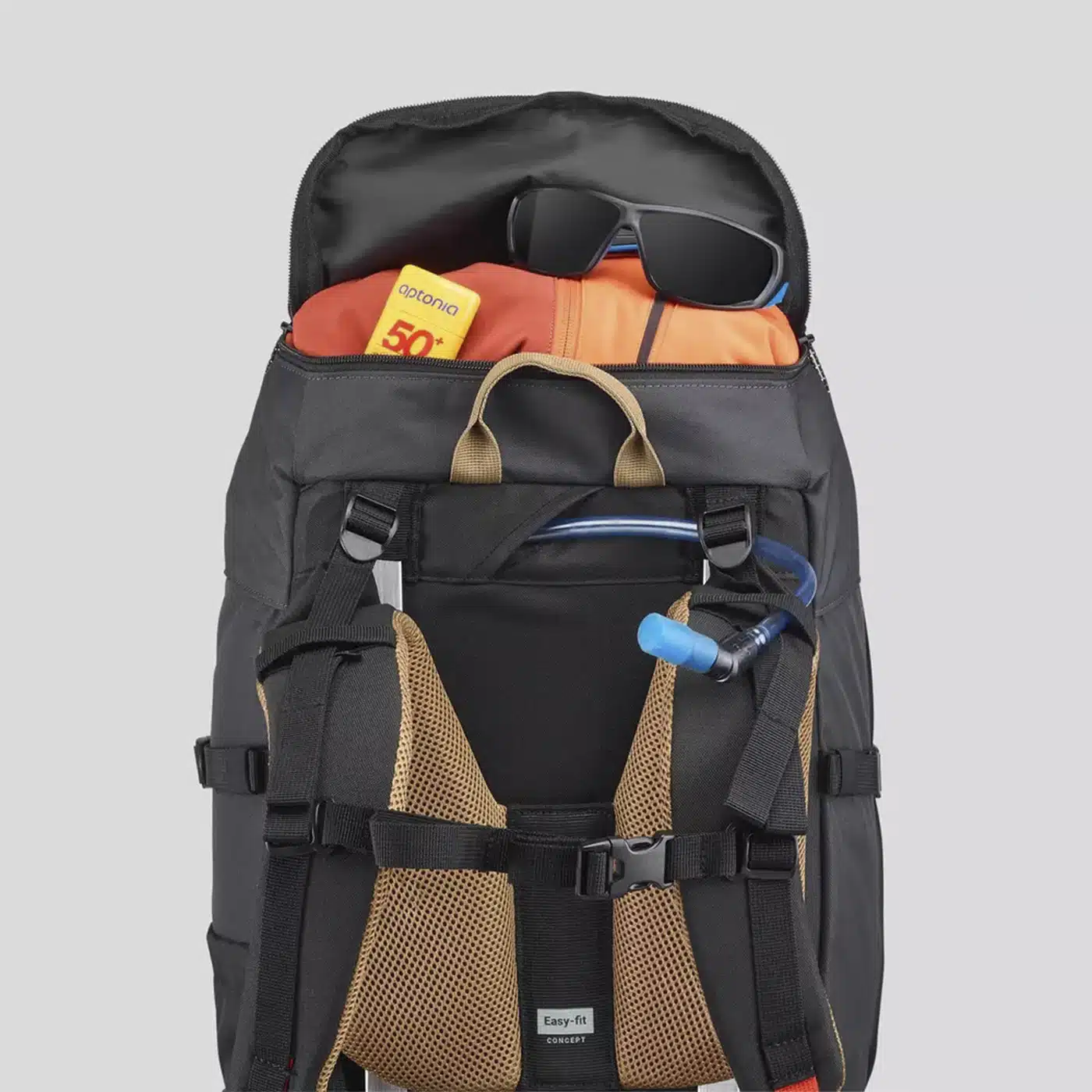 MOCHILA DE MONTAÑA Y TREKKING 50L FORCLAZ TREK100 EASYFIT, FUNDA IMPERMEABLE - 50L - Imagen 6