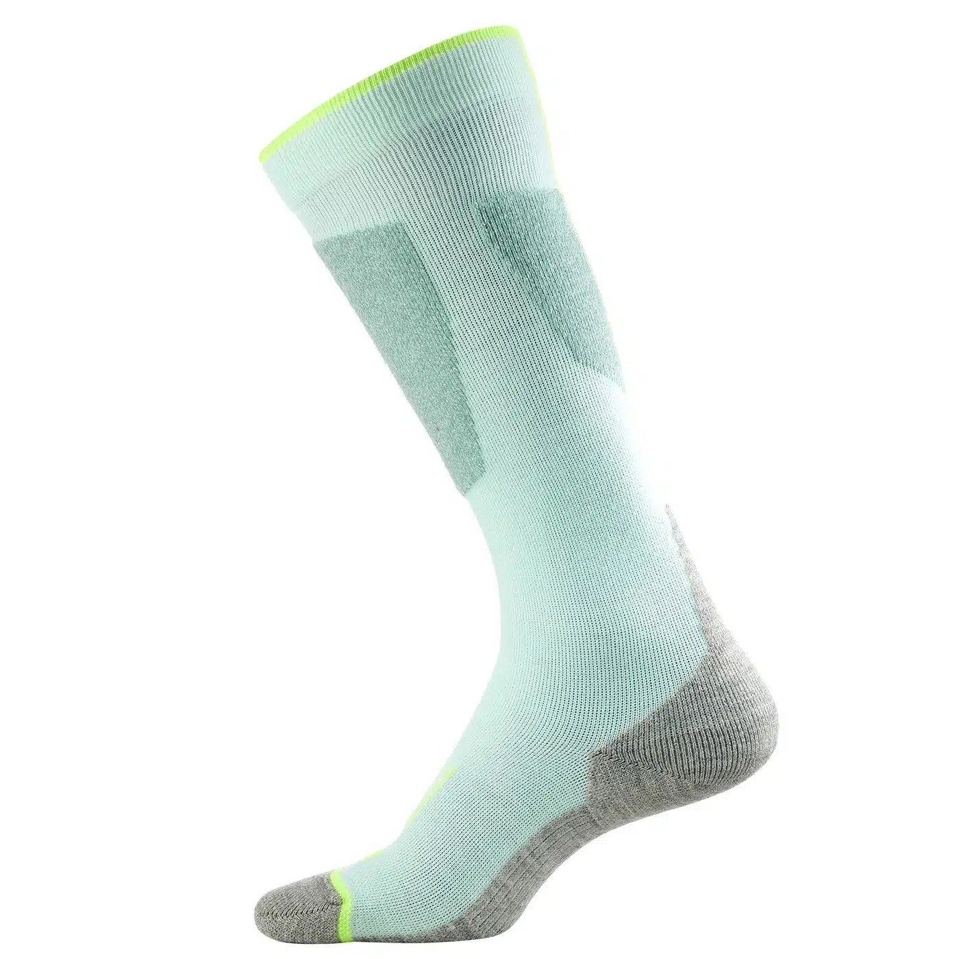 CALCETINES TÉRMICOS DE ESQUÍ Y NIEVE NIÑOS WEDZE SKI 100 GRIS VERDE - Imagen 2