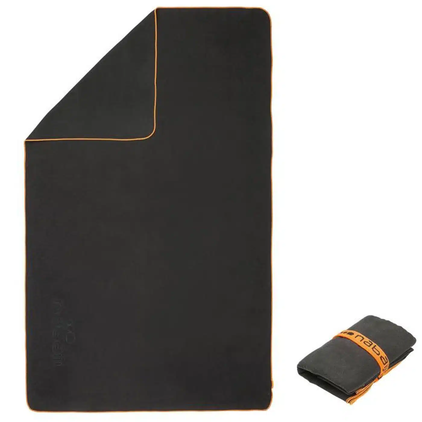 TOALLA DE MICROFIBRA NEGRO ULTRA COMPACTA TALLA M  60 X 80 CM NABAIJI