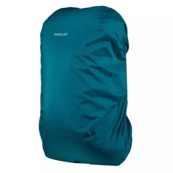 FUNDA CUBRE MOCHILA IMPERMEABLE MONTAÑA TREKKING FORCLAZ 40-60L AZUL PETRÓLEO