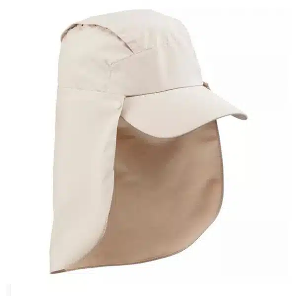 GORRA SENDERISMO Y TREKKING FORCLAZ 900 PROTECCIÓN SOLAR BEIGE DESMONTABLE - ADULTO