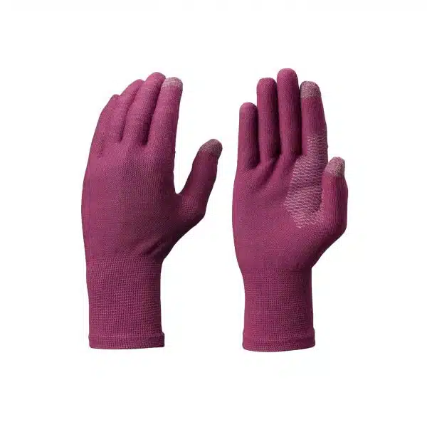 GUANTES INTERIORES TREKKING MONTAÑA TÁCTIL TREK 500 QUECHUA VIOLETA