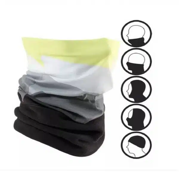 BRAGA DE CUELLO DE ESQUÍ Y NIEVE MULTIPOSICIÓN WED´ZE HUG GRIS AMARILLO LIMÓN