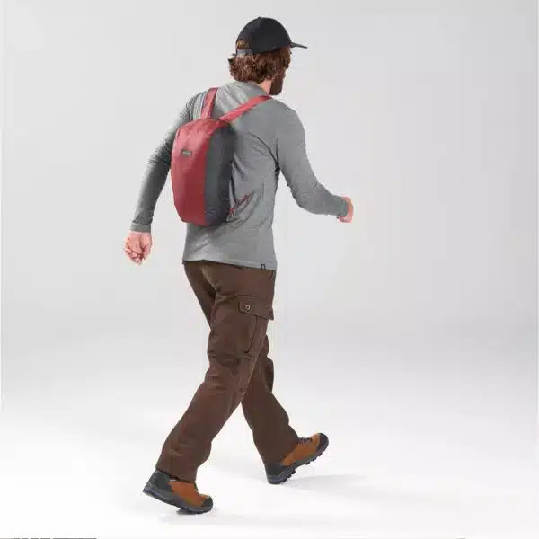 MOCHILA PLEGABLE DE MONTAÑA TREKKING VIAJE COMPACTO FORCLAZ MARRÓN 10L - 10L - Imagen 5