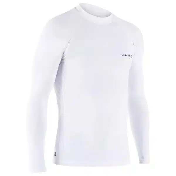 CAMISETA MANGA LARGA PROTECCIÓN SOLAR OLAIAN (UPF50+)  HOMBRE BLANCO SURF - Imagen 2