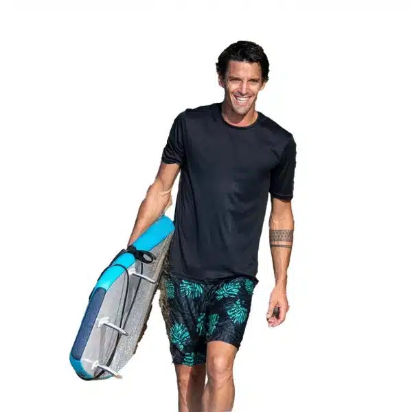 CAMISETA PROTECCIÓN SOLAR OLAIAN (UPF50+) MANGA CORTA HOMBRE NEGRO