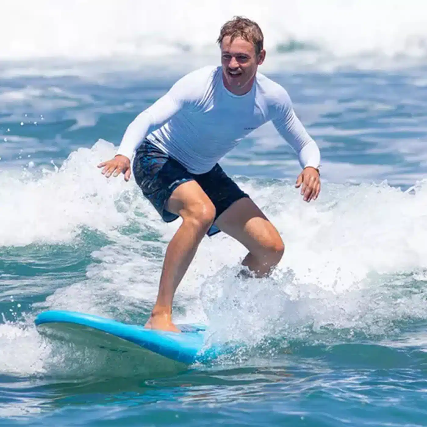 CAMISETA MANGA LARGA PROTECCIÓN SOLAR OLAIAN (UPF50+)  HOMBRE BLANCO SURF