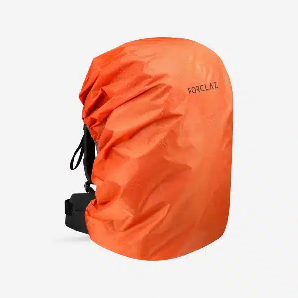 FUNDA IMPERMEABLE PARA MOCHILA MONTAÑA Y TREKKING FORCLAZ 40 - 60L ANARANJADO