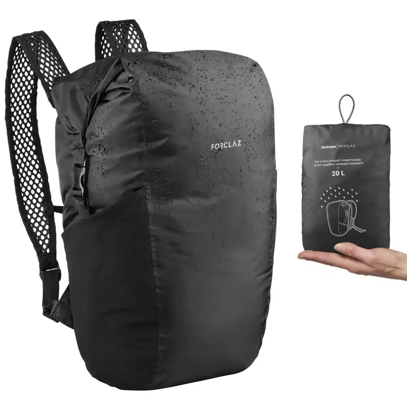 MOCHILA IMPERMEABLE 20L COMPACTA FORCLAZ 20L
