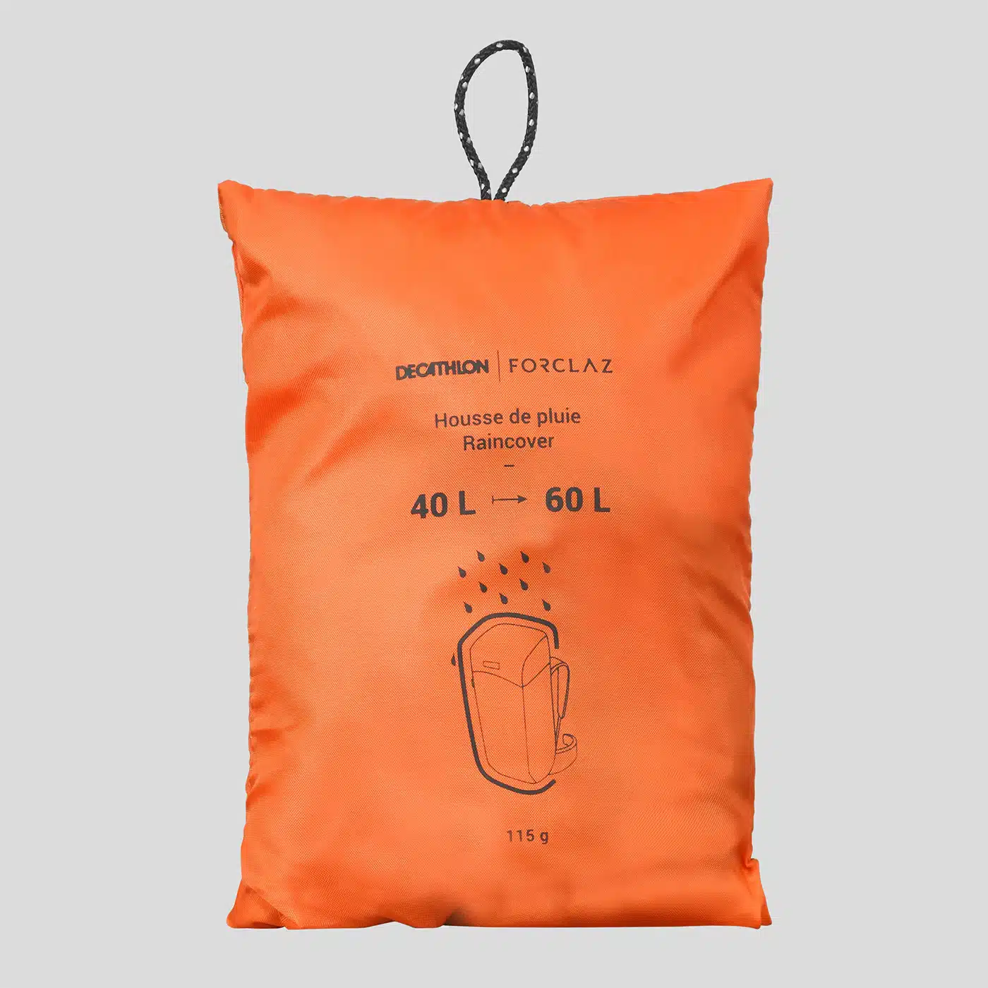 FUNDA IMPERMEABLE PARA MOCHILA MONTAÑA Y TREKKING FORCLAZ 40 - 60L ANARANJADO - Imagen 3