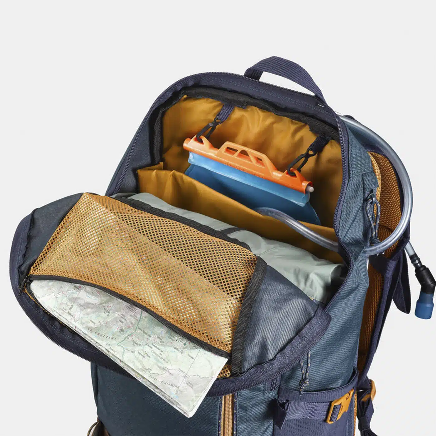 MOCHILA TREKKING CON FUNDA IMPERMEABLE 20L QUECHUA NH500 VALIJA DE MANO  AZUL - Imagen 4