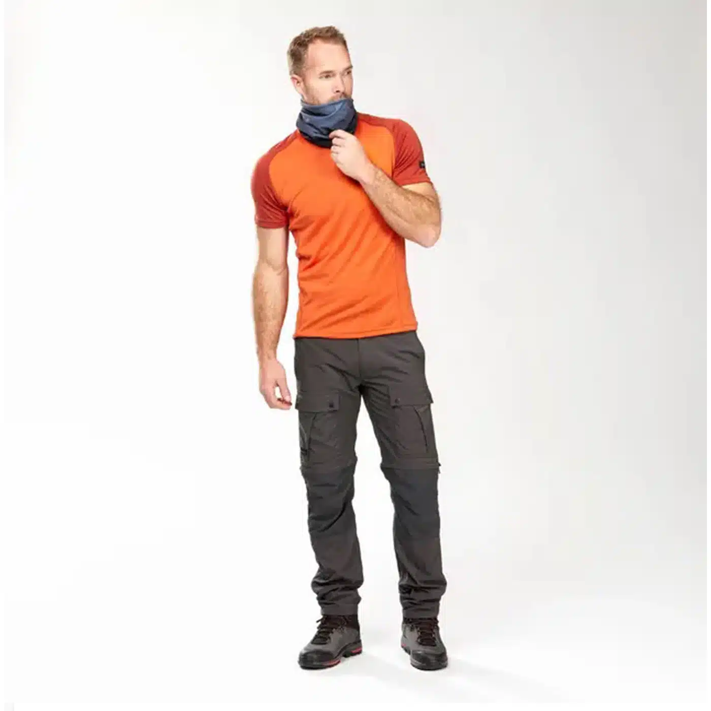 BRAGA DE CUELLO TREKKING Y MONTAÑA MULTIPOSICIONES FORCLAZ MT 100 UNISEX AZUL TORMENTA - Imagen 4