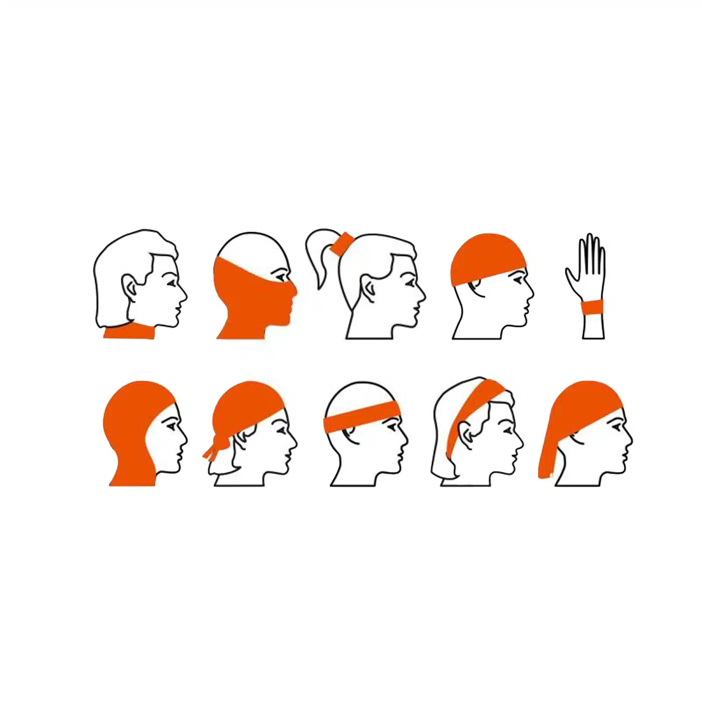 BRAGA DE CUELLO TREKKING Y MONTAÑA MULTIPOSICIONES FORCLAZ MT 100 UNISEX ROJO - ÚNICO - Imagen 4