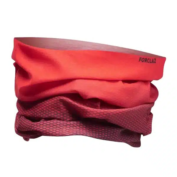 BRAGA DE CUELLO TREKKING Y MONTAÑA MULTIPOSICIONES FORCLAZ MT 100 UNISEX ROJO - ÚNICO