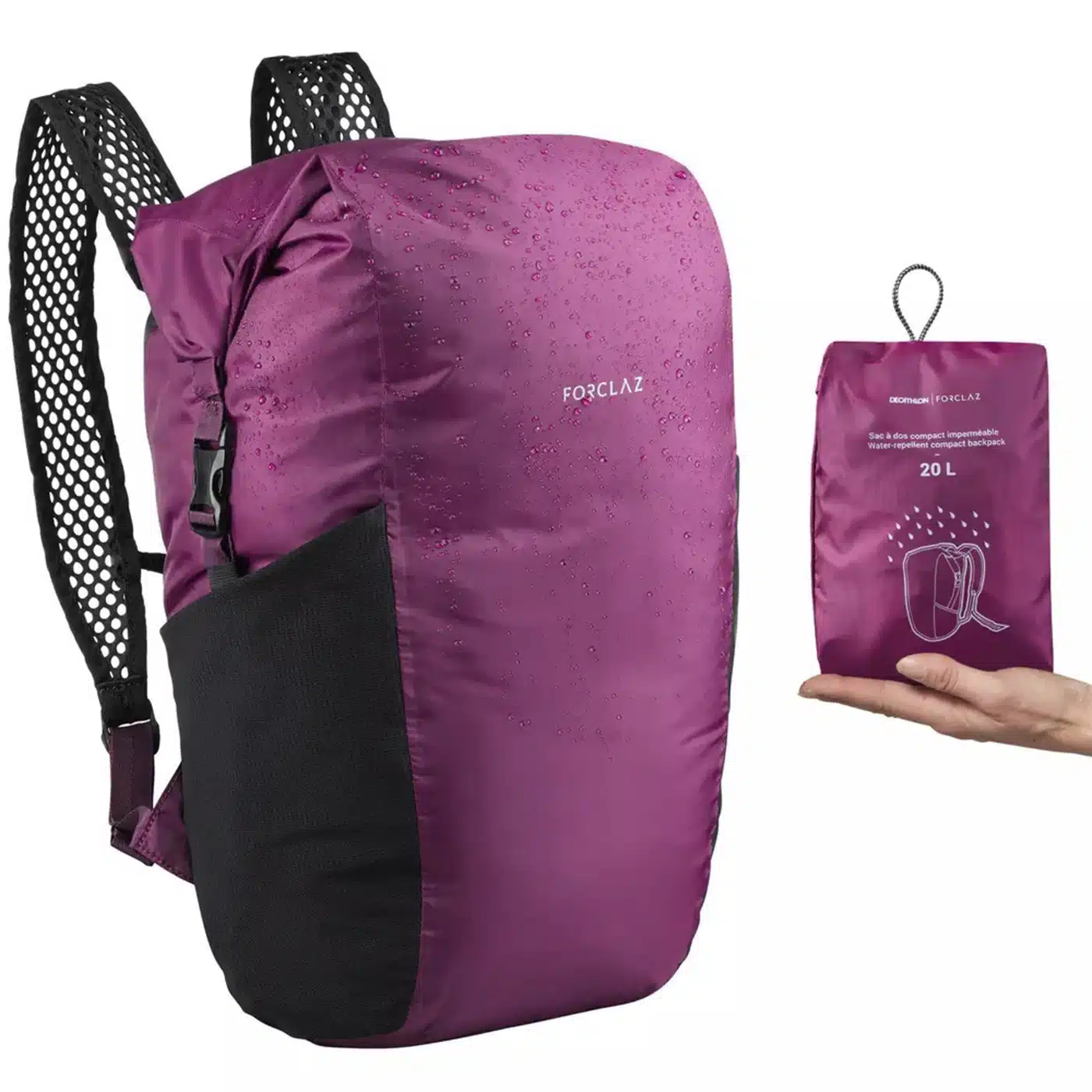 MOCHILA IMPERMEABLE 20L COMPACTA FORCLAZ 20L