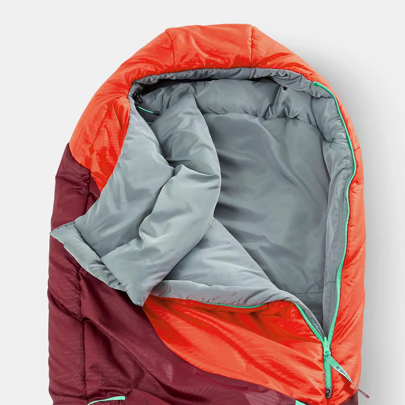 BOLSA DE DORMIR 0 ºC JUNIOR MOMIA 115-155CM QUECHUA MH100 ANARANJADO - JUNIOR - Imagen 4