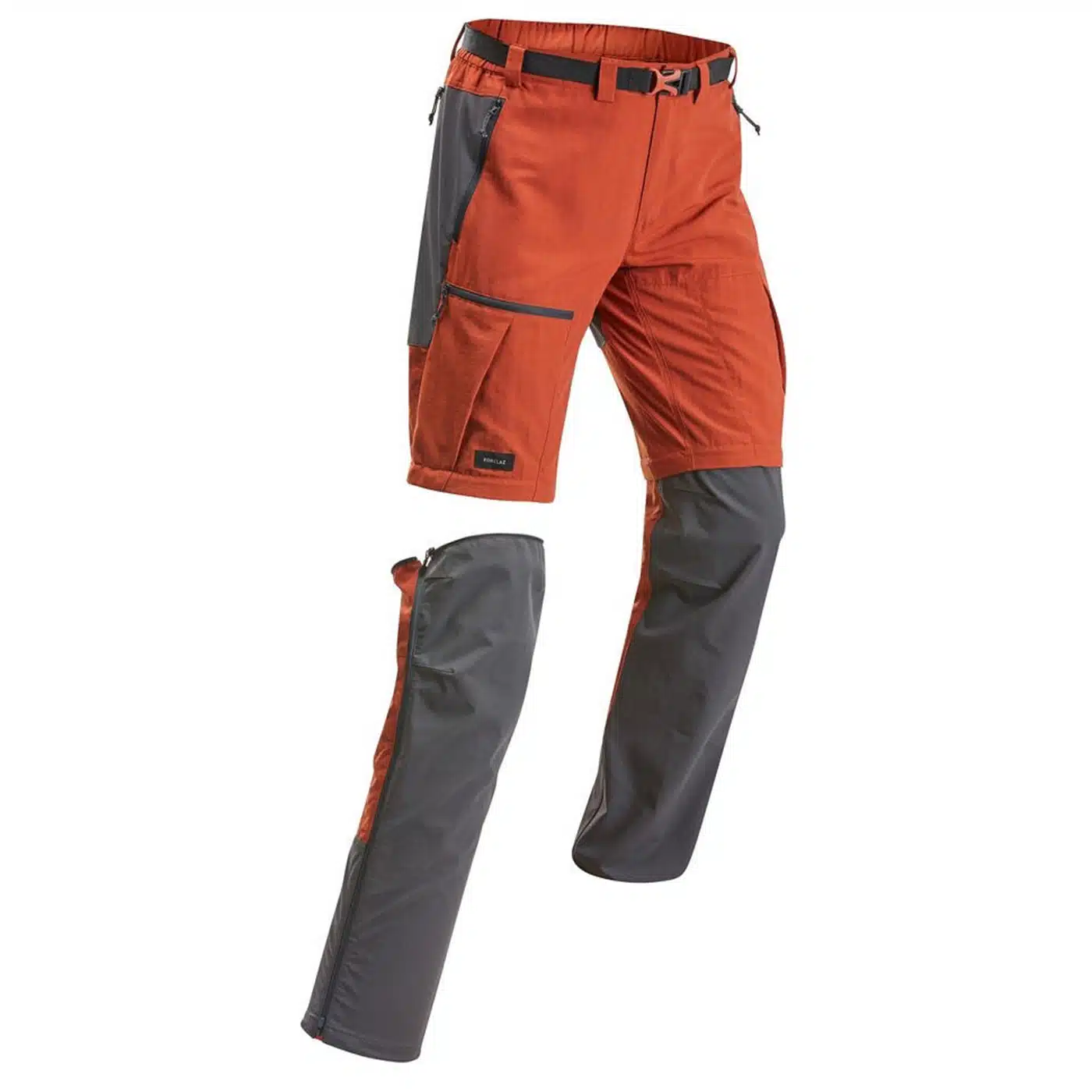 PANTALÓN TRANSFORMABLE MONTAÑA Y TREKKING HOMBRE FORCLAZ MT500 ANARANJADO - Imagen 2