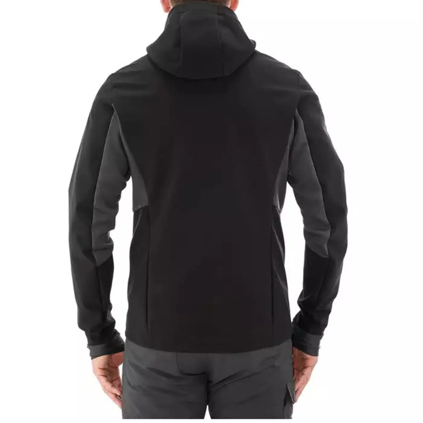 CASACA CORTAVIENTO SOFTSHELL MONTAÑA Y TREKKING FORCLAZ TREK 500 HOMBRE NEGRO - Imagen 3