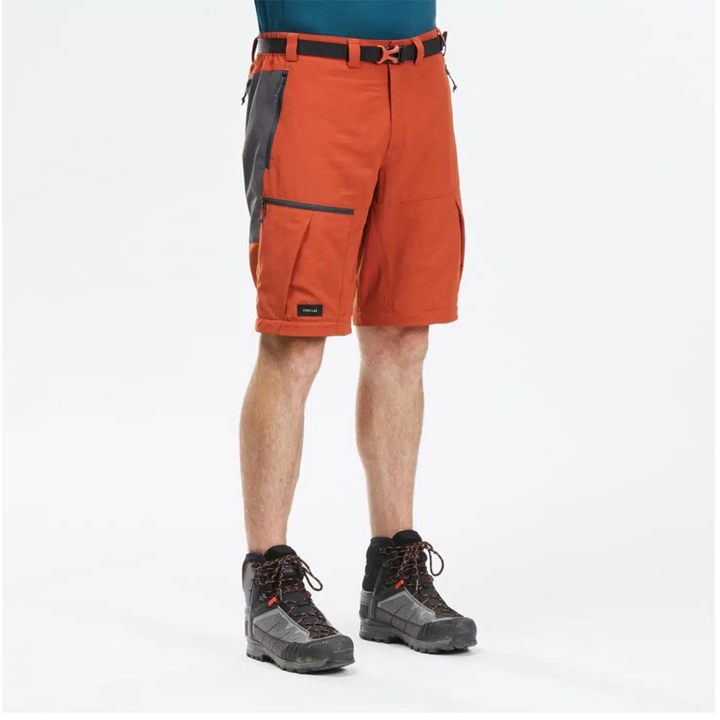 PANTALÓN TRANSFORMABLE MONTAÑA Y TREKKING HOMBRE FORCLAZ MT500 ANARANJADO - Imagen 4