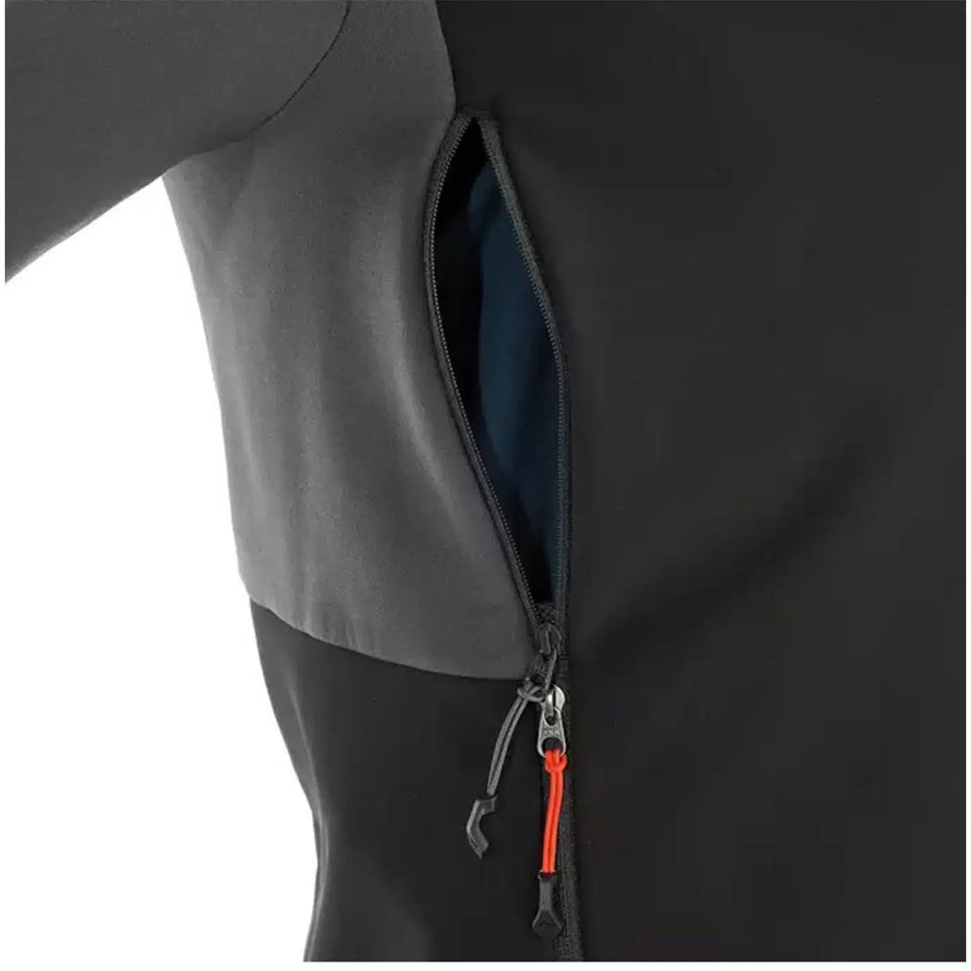 CASACA CORTAVIENTO SOFTSHELL MONTAÑA Y TREKKING FORCLAZ TREK 500 HOMBRE NEGRO - Imagen 4